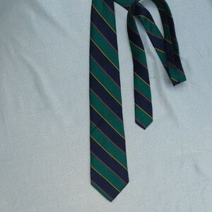 Classic Striped Green and Navy Tie